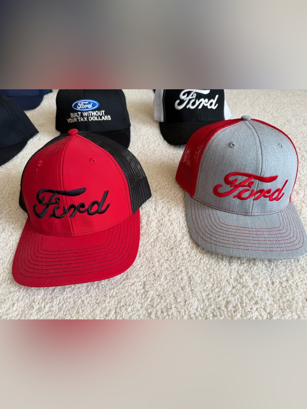 Lot 16 Ford & Mustang Trucker Hats Snapback Baseball Caps Racing Vintage Style - Picture 3 of 16